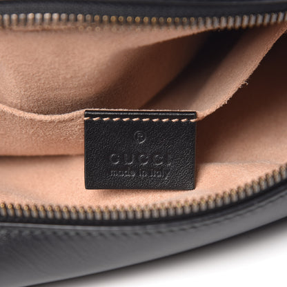 Gucci Calfskin Matelasse Small GG Marmont Chain Shoulder Bag Black 6 of 12