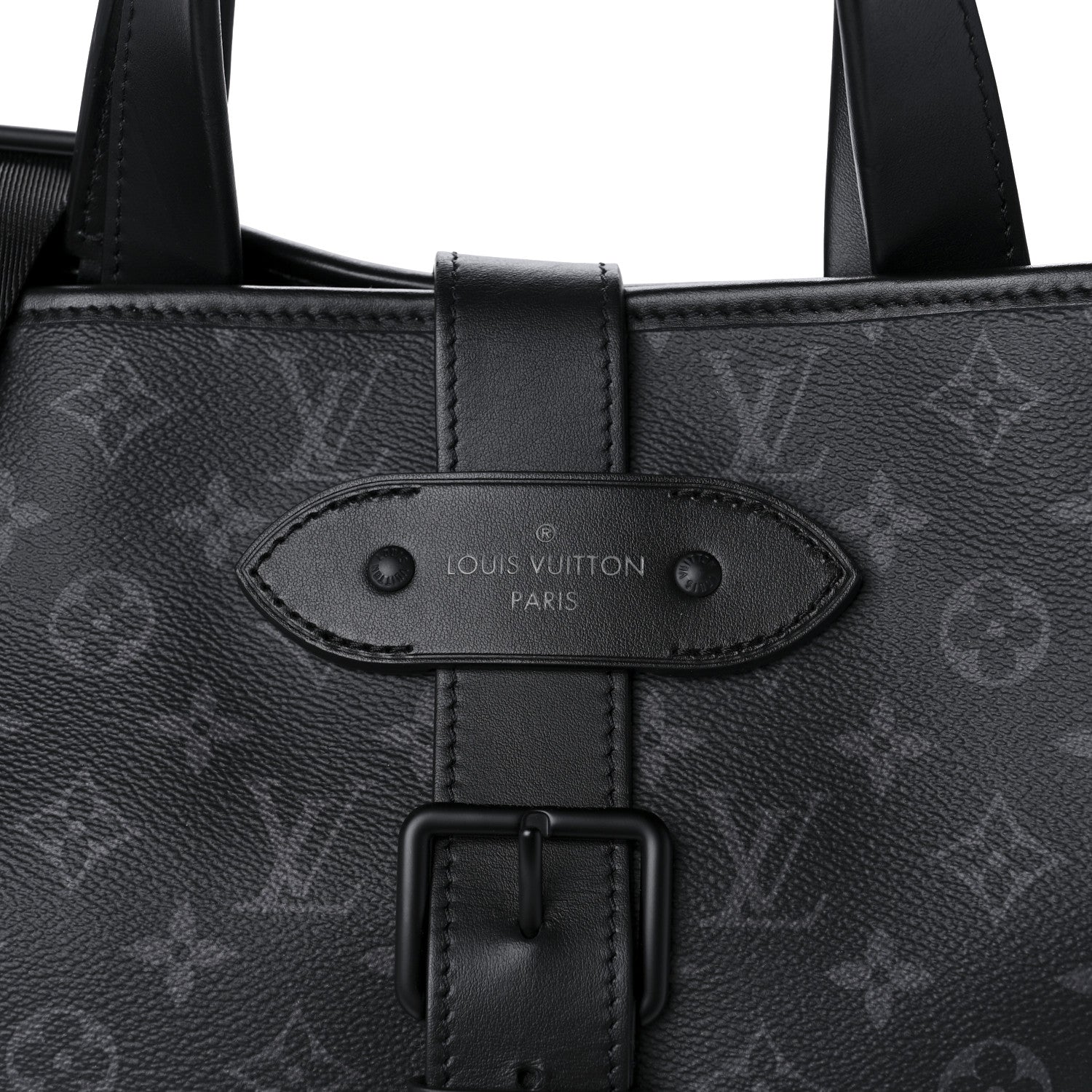 Louis Vuitton Monogram Eclipse Saumur Tote Black 6 of 9