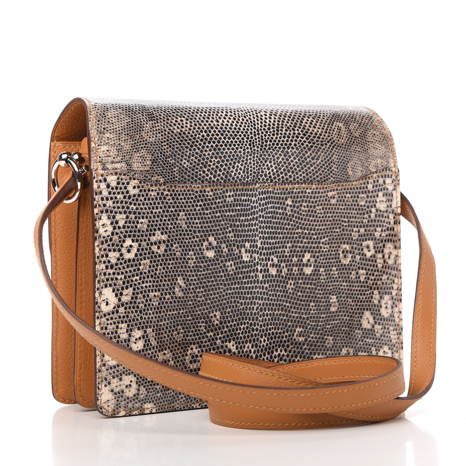 Hermes Evercolor Lizard Mini Sac Roulis Caramel Ombre 3 of 9
