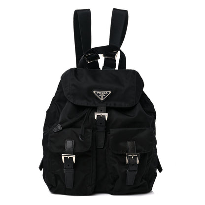 Prada Tessuto Nylon Saffiano Small Backpack Black 1 of 10