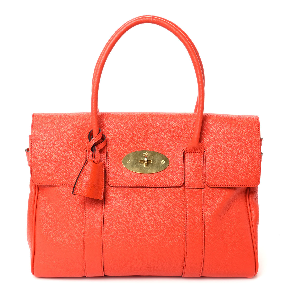 Mulberry Shiny Grain Bayswater Coral Orange 1 of 9