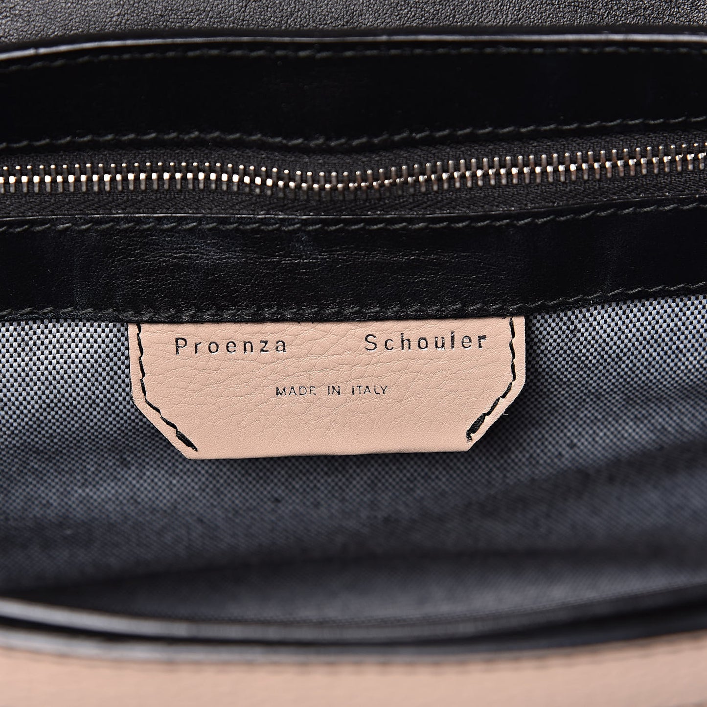 Grained Calfskin Medium Contrast Stitch PS1 Satchel Sand