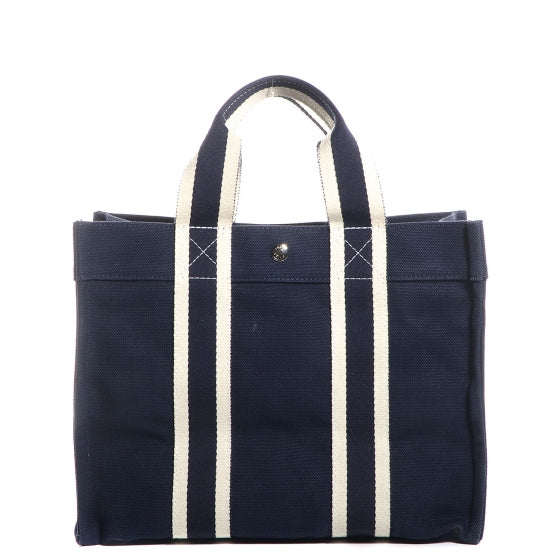 Cotton Canvas Fourre Tout PM Tote Navy