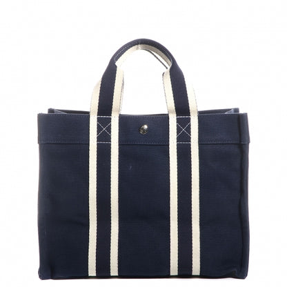 Hermes Cotton Canvas Fourre Tout PM Tote Navy 1 of 15