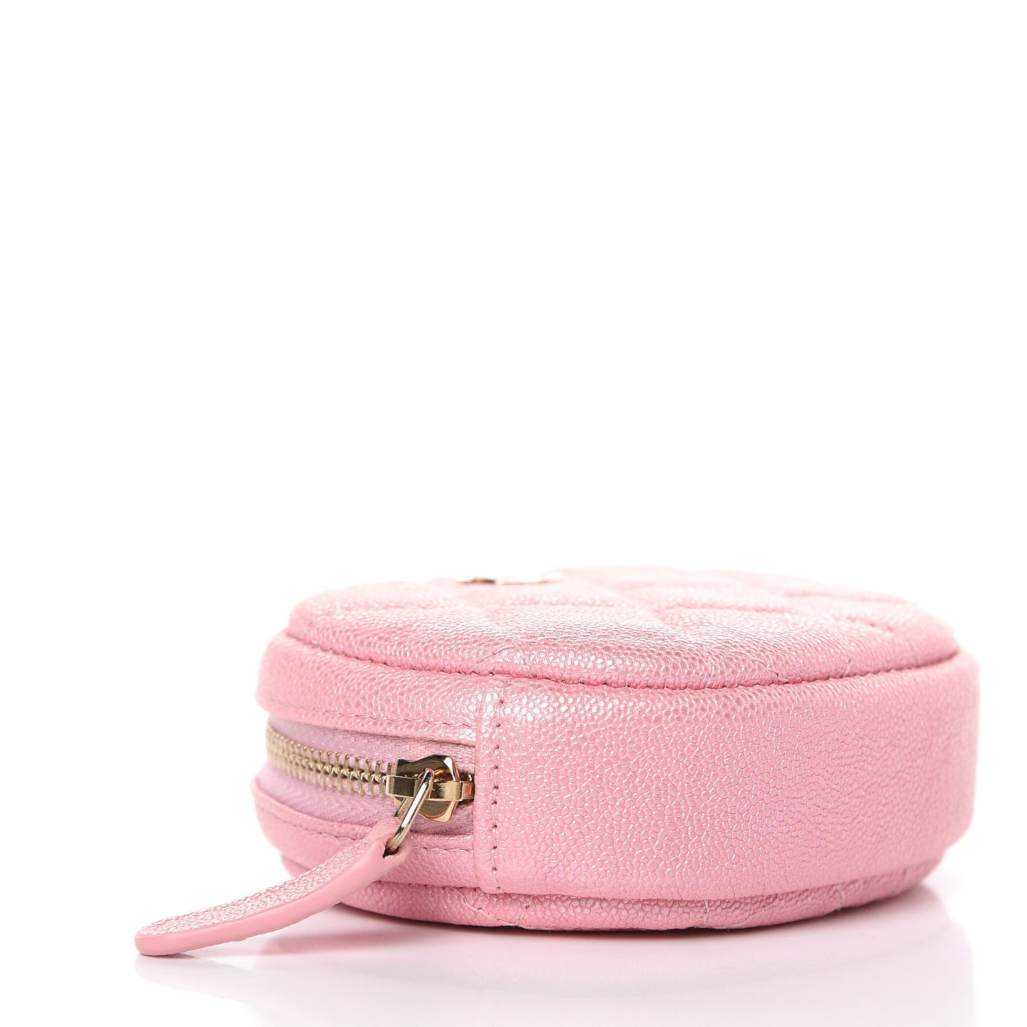 Chanel Iridescent Caviar Quilted Zip Around Classic Coin Purse Rose Pink 4 of 8
