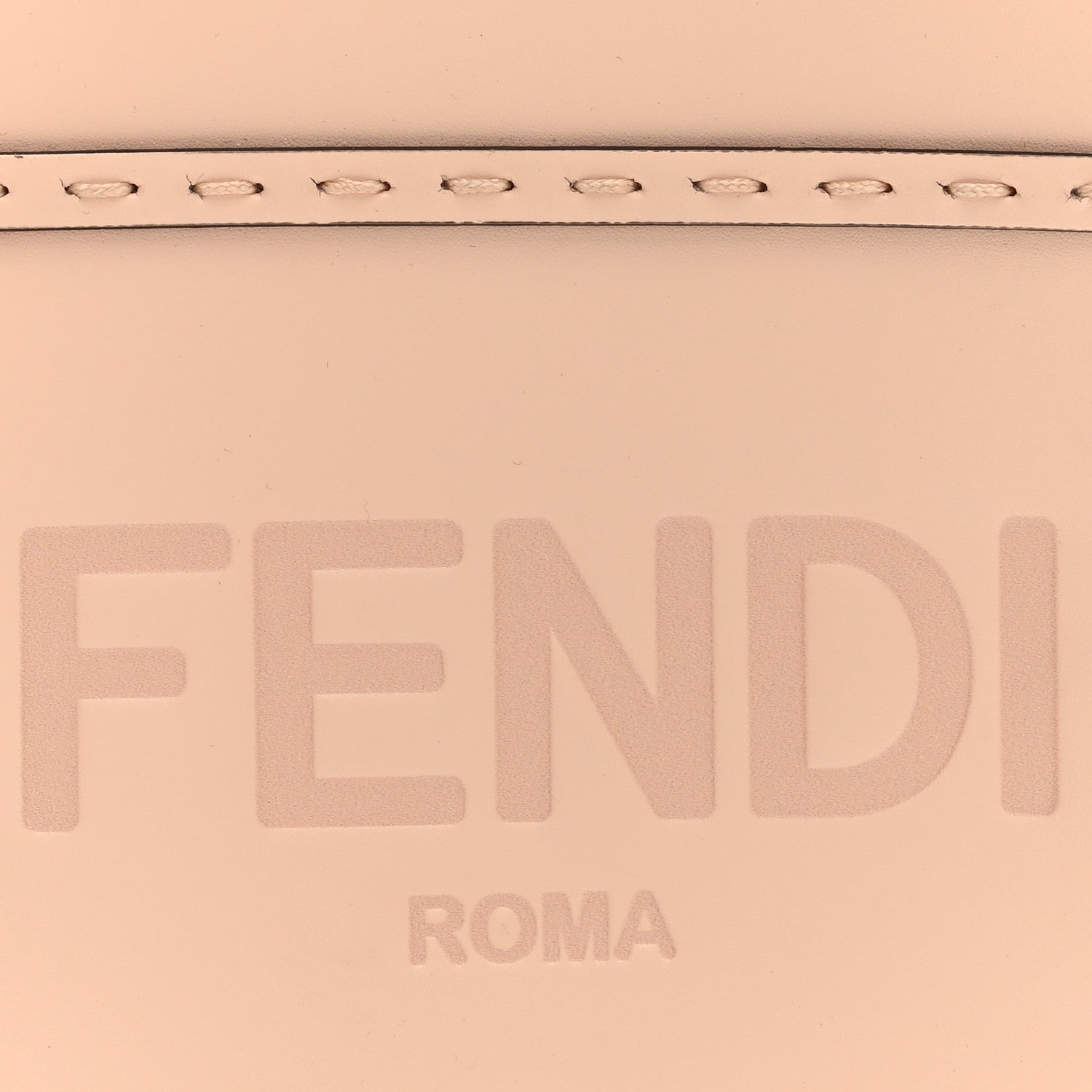 Fendi Vitello King Plexiglass Logo Embossed Mini Fendi Sunshine Shopper Tote Light Rose 8 of 10