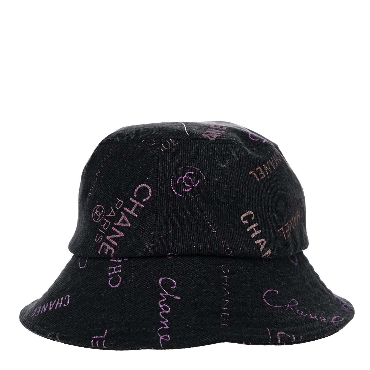 Chanel Denim Mood Cloche Bucket Hat M Black 3 of 7