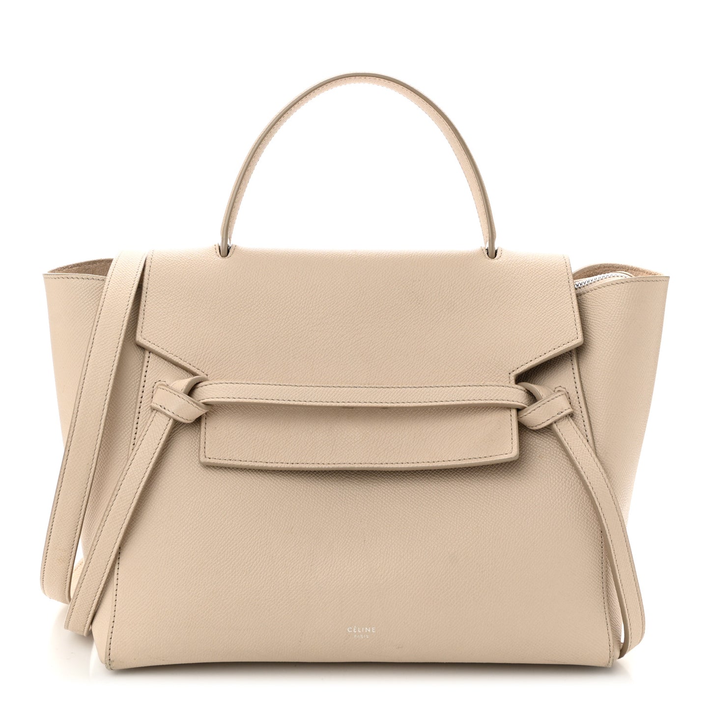 Grained Calfskin Mini Belt Bag Light Taupe