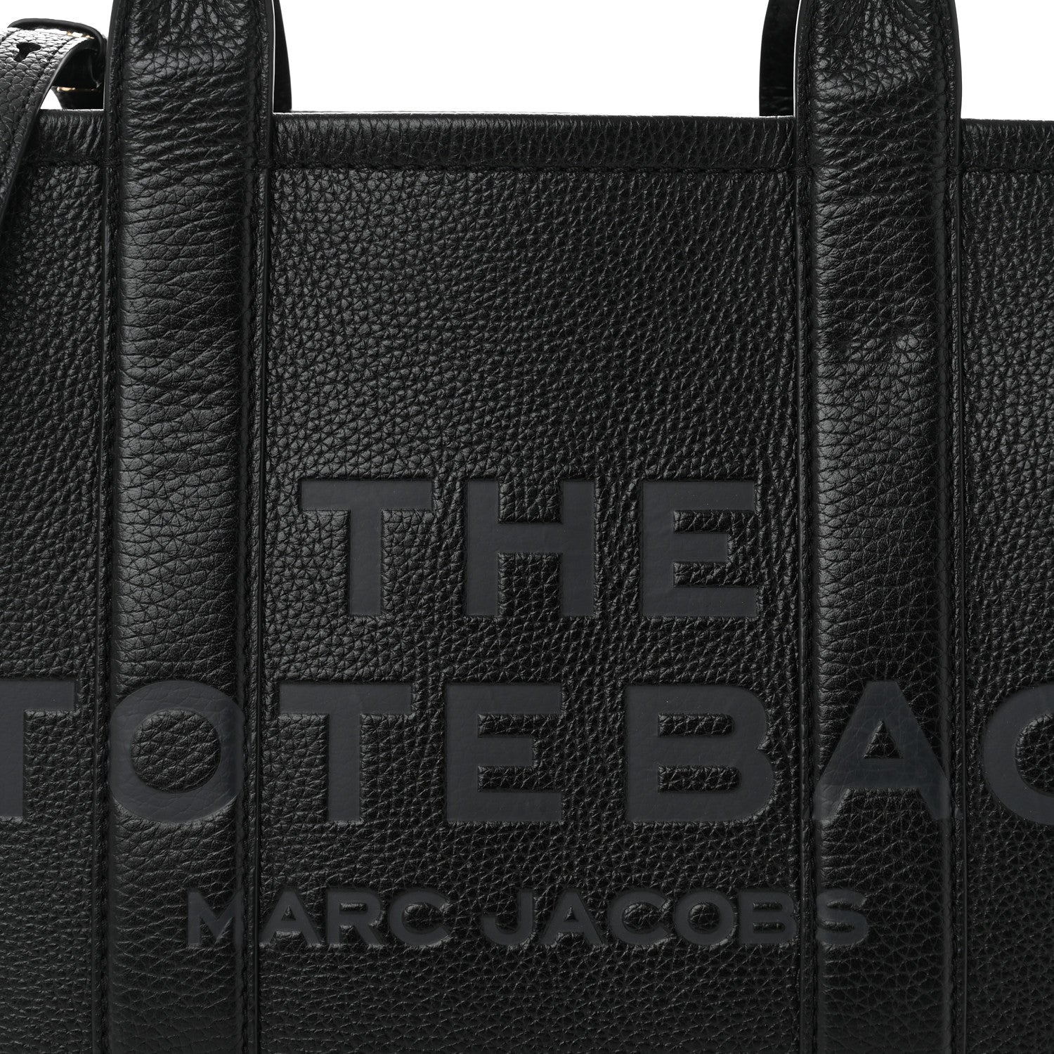 Marc Jacobs Grained Calfskin Medium The Tote Bag Black 8 of 10