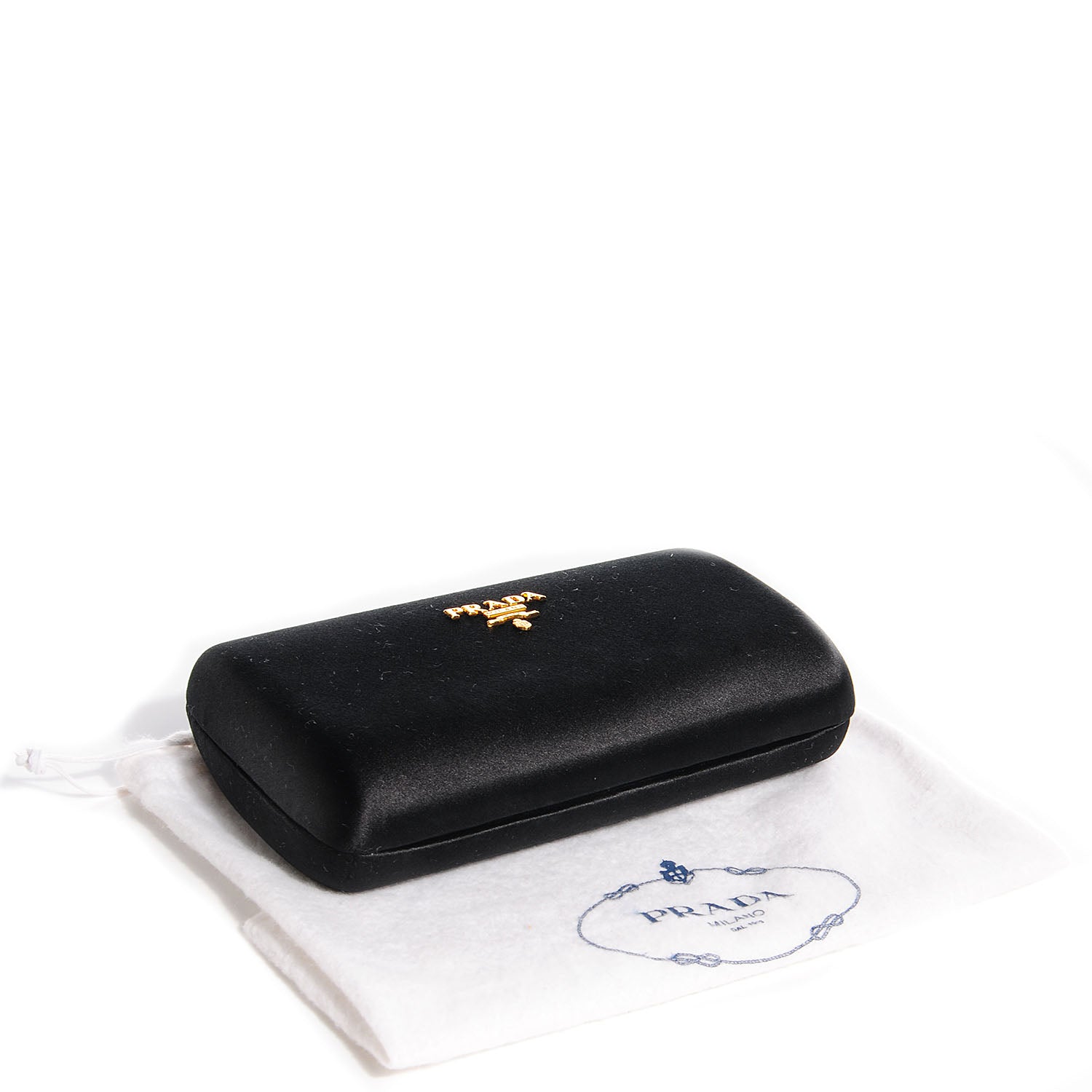 Prada Satin Box Clutch Black 4 of 8