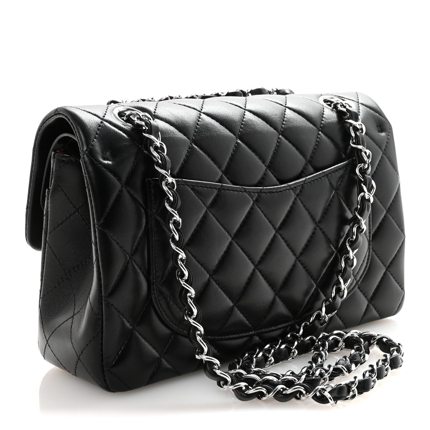 Chanel Lambskin Quilted Small Double Flap Black 4 of 12