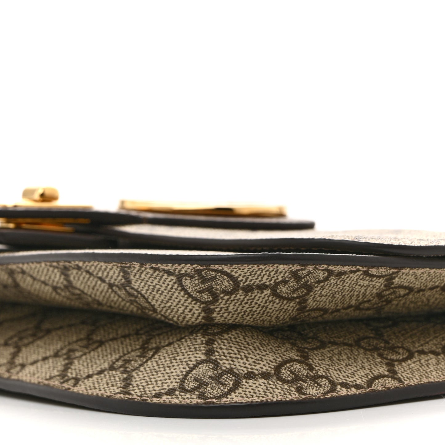 GG Supreme Monogram Textured Dollar Calfskin Blondie Belt Bag Beige Ebony New Acero