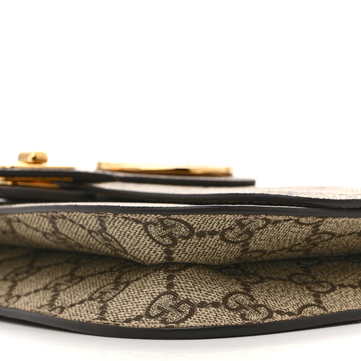 Gucci GG Supreme Monogram Textured Dollar Calfskin Blondie Belt Bag Beige Ebony New Acero 10 of 12