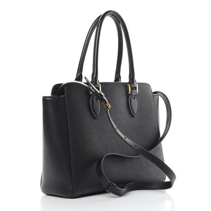 Prada Saffiano Soft Calfskin Zippered Tote Black 3 of 13