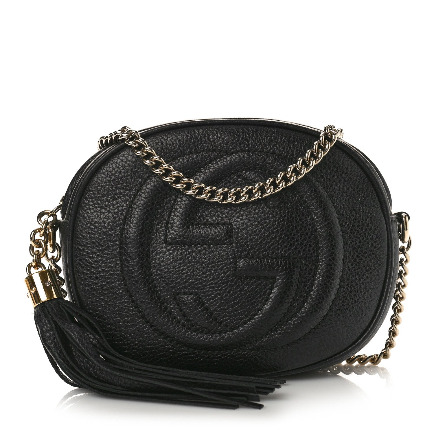 Gucci Pebbled Calfskin Mini Soho Chain Bag Black 1 of 11