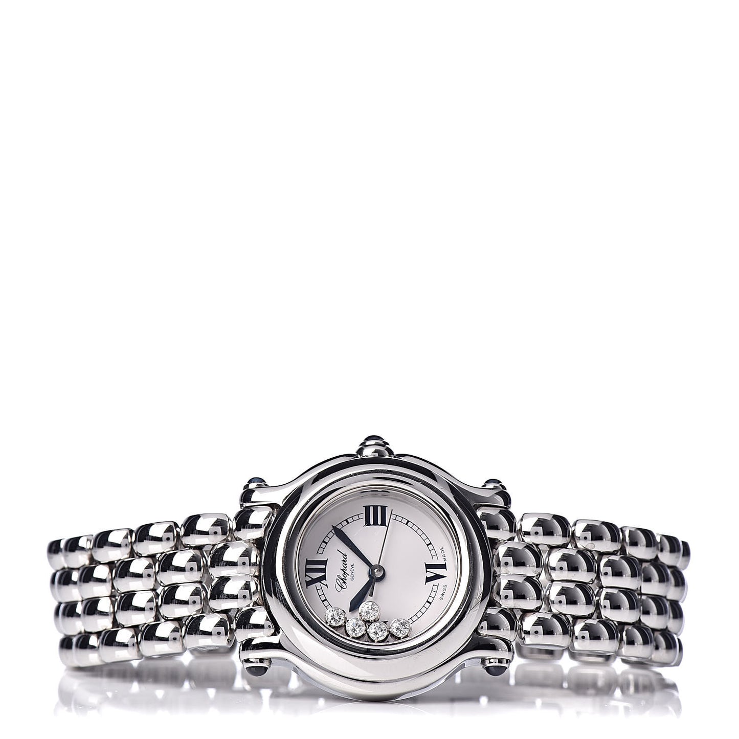 Stainless Steel 5 Diamond 26mm Happy Sport Quartz Watch