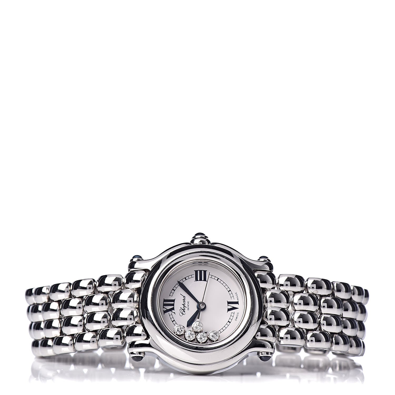 Chopard Stainless Steel 5 Diamond 26mm Happy Sport Quartz Watch 3 of 6