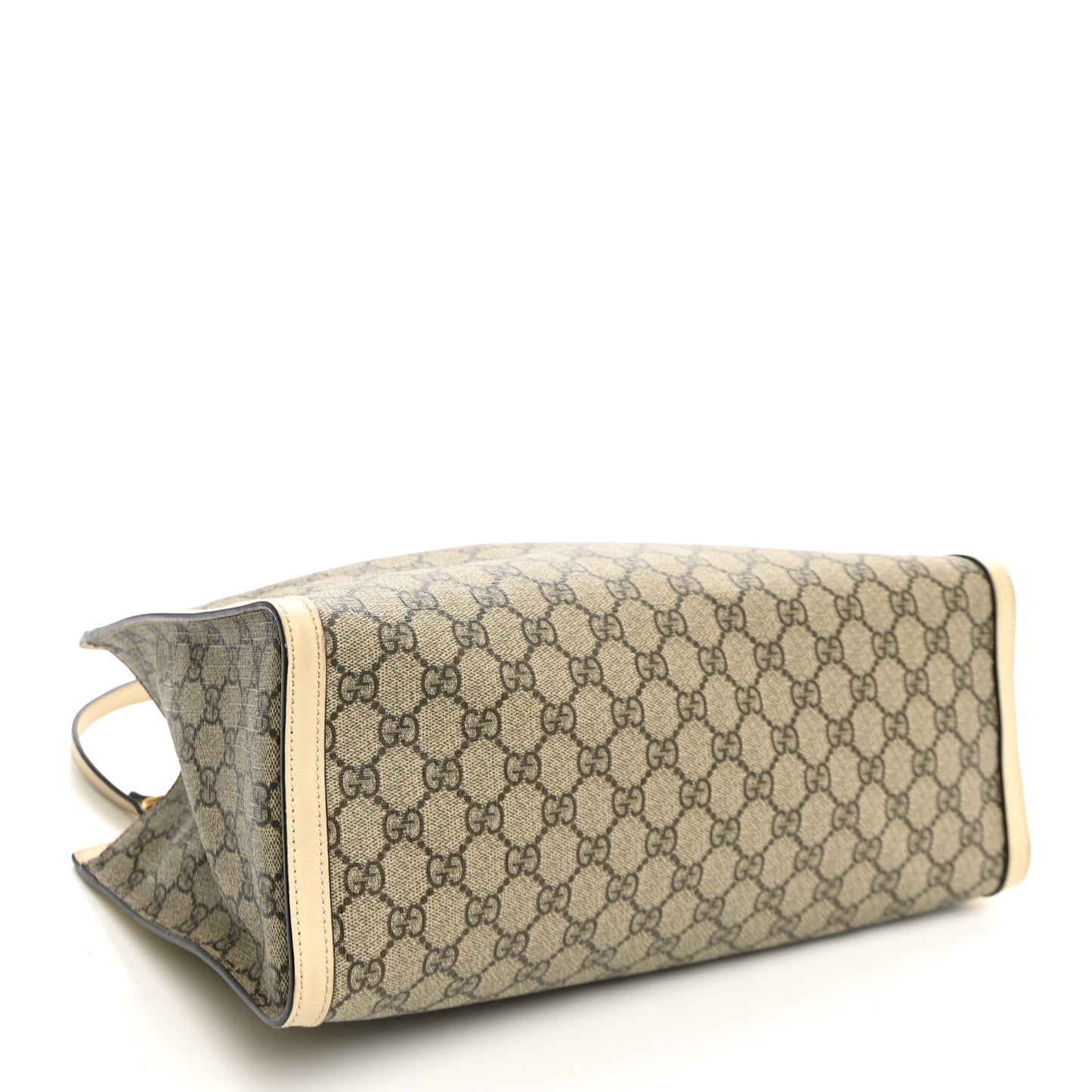 GG Supreme Monogram Medium Padlock Tote White
