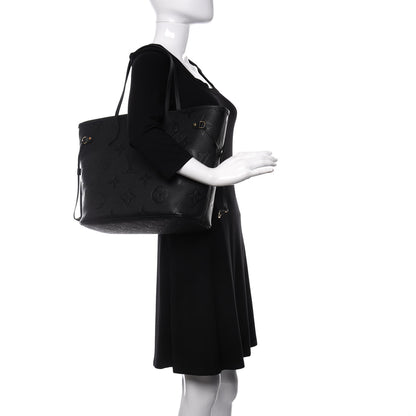 Louis Vuitton Empreinte Monogram Giant Neverfull MM Black 2 of 8