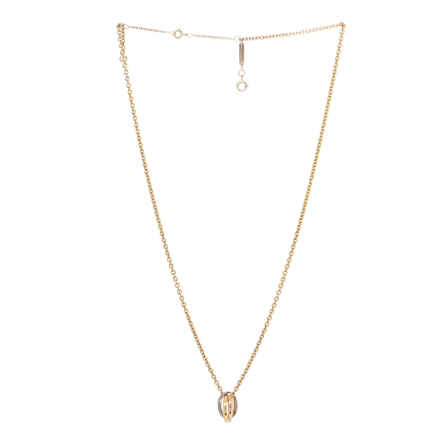 Cartier 18K Pink Yellow White Gold Baby Trinity Pendant Necklace 2 of 9