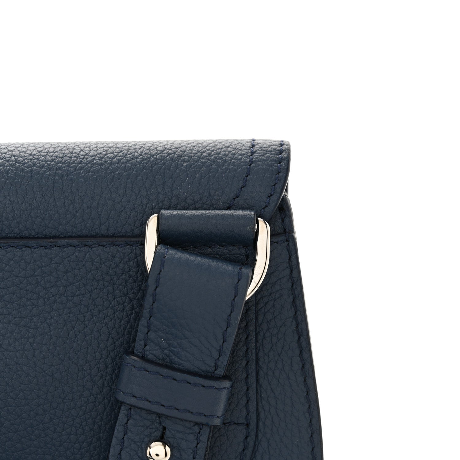 Christian Dior Grained Calfskin Saddle Pouch Blue 12 of 12