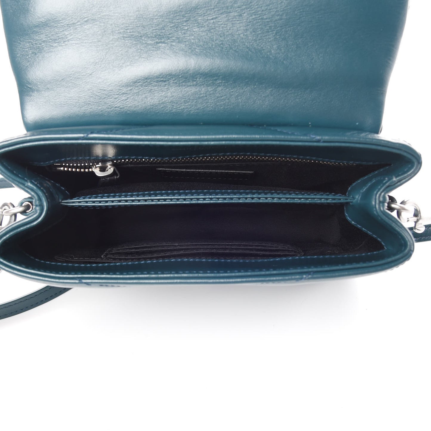 Calfskin Y Quilted Monogram Toy Loulou Satchel Dark Turquoise