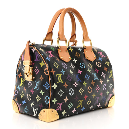 Louis Vuitton Monogram Multicolor Speedy 30 Black 3 of 13