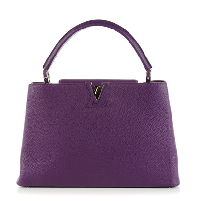 Louis Vuitton Taurillon Capucines MM Violet 1 of 7