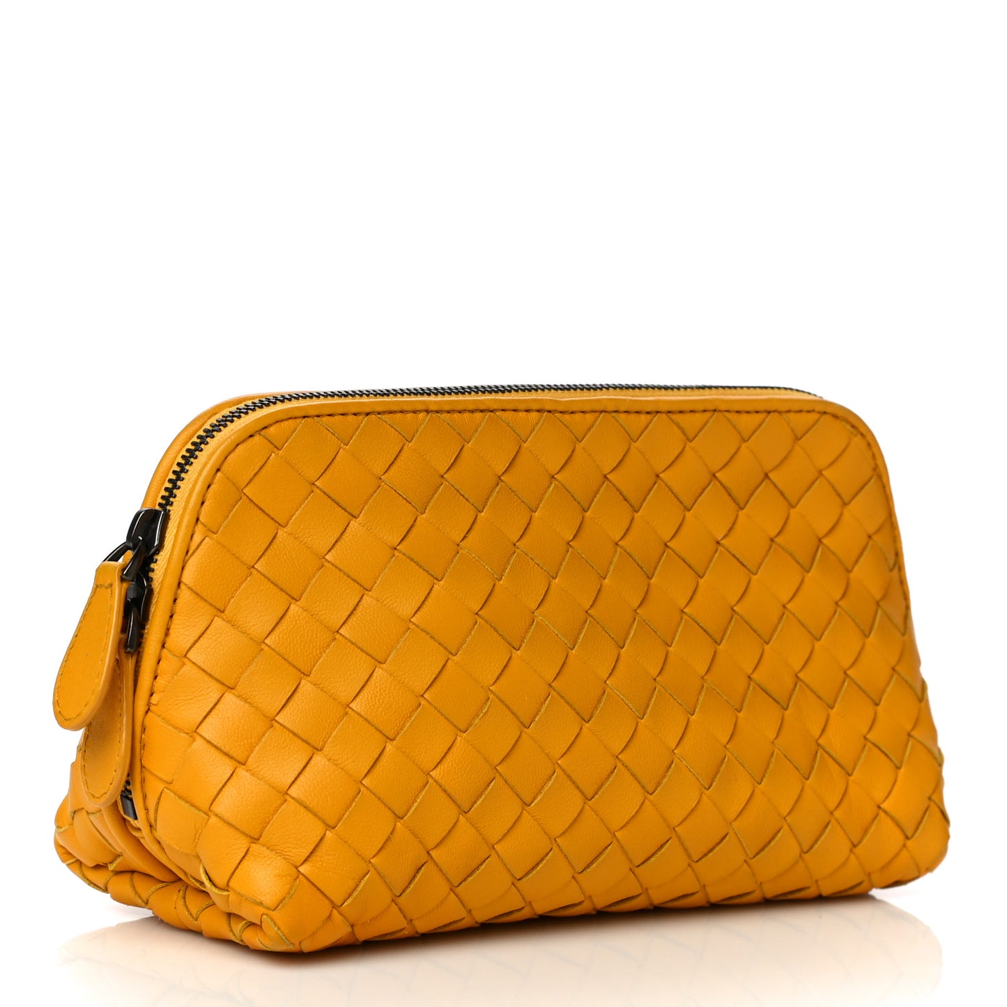 Nappa Intrecciato Cosmetic Pouch Yellow