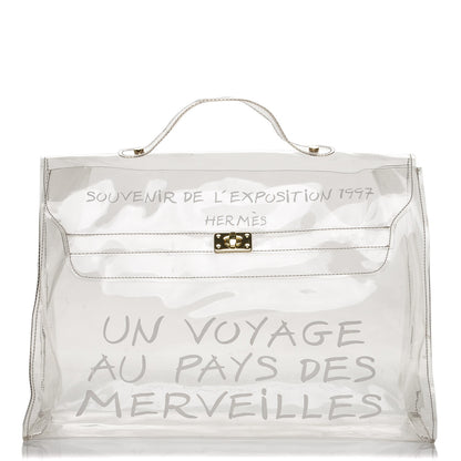 Hermes Vinyl Souvenir De L'Exposition Kelly Transparent 1 of 5