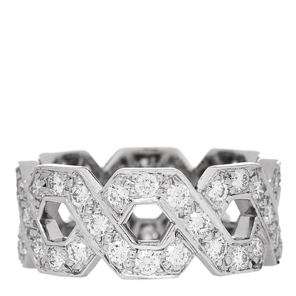 Tiffany Platinum Diamond Wide Eternal Link Band Ring 51 5.75 1 of 5