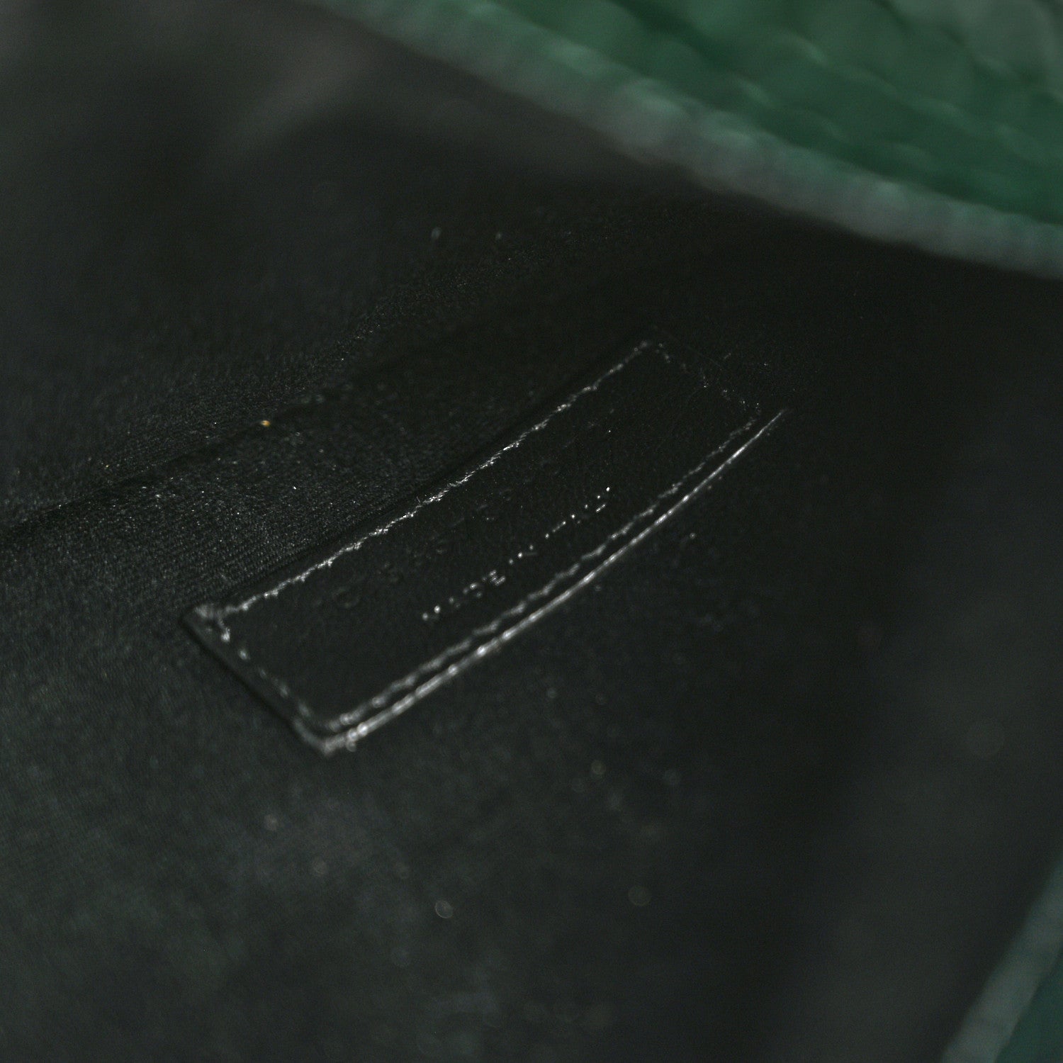 Saint Laurent Calfskin Crocodile Embossed Uptown Monogram Clutch  Dark Mint 7 of 7
