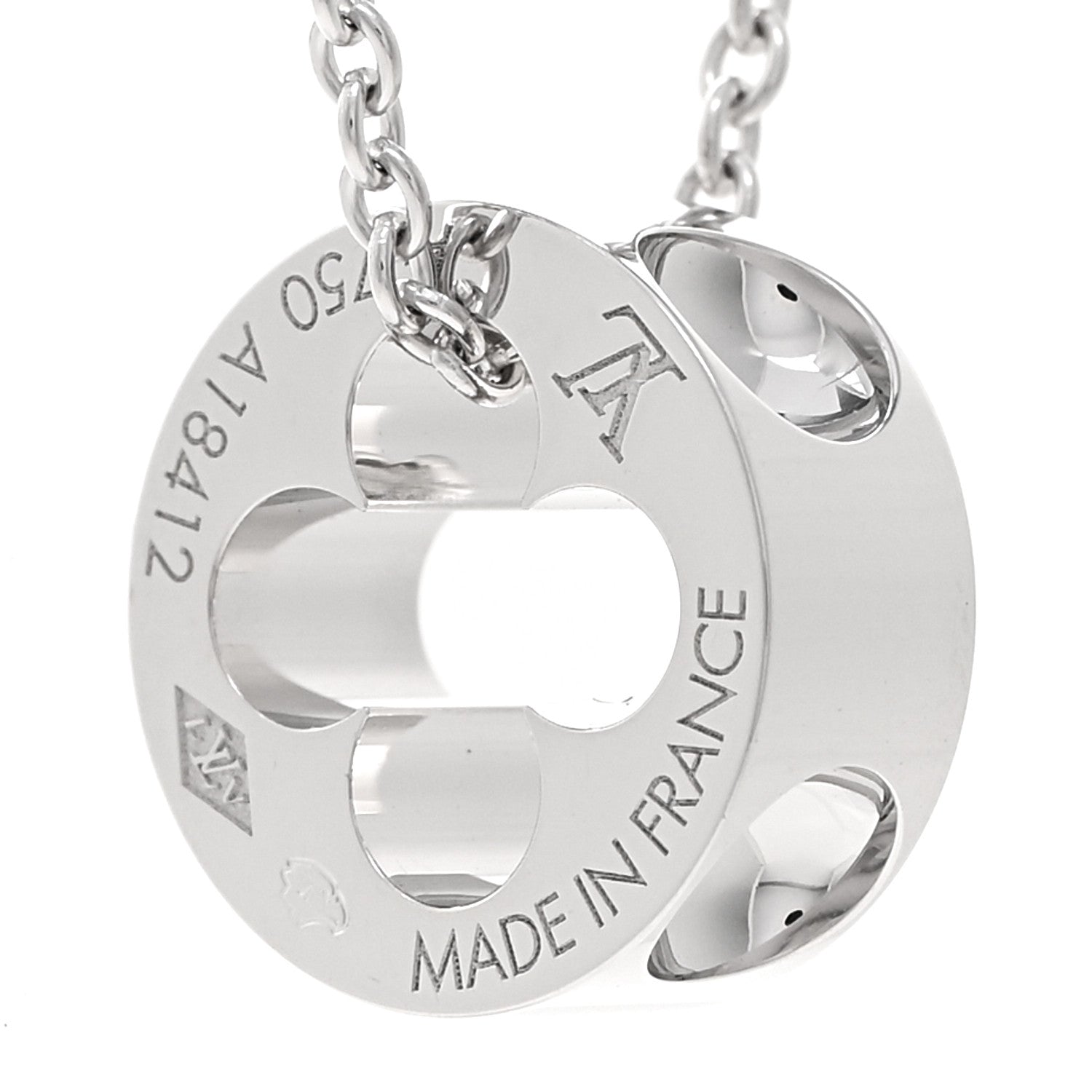 Louis Vuitton Empreinte White Gold Pendent Necklace 5 of 6