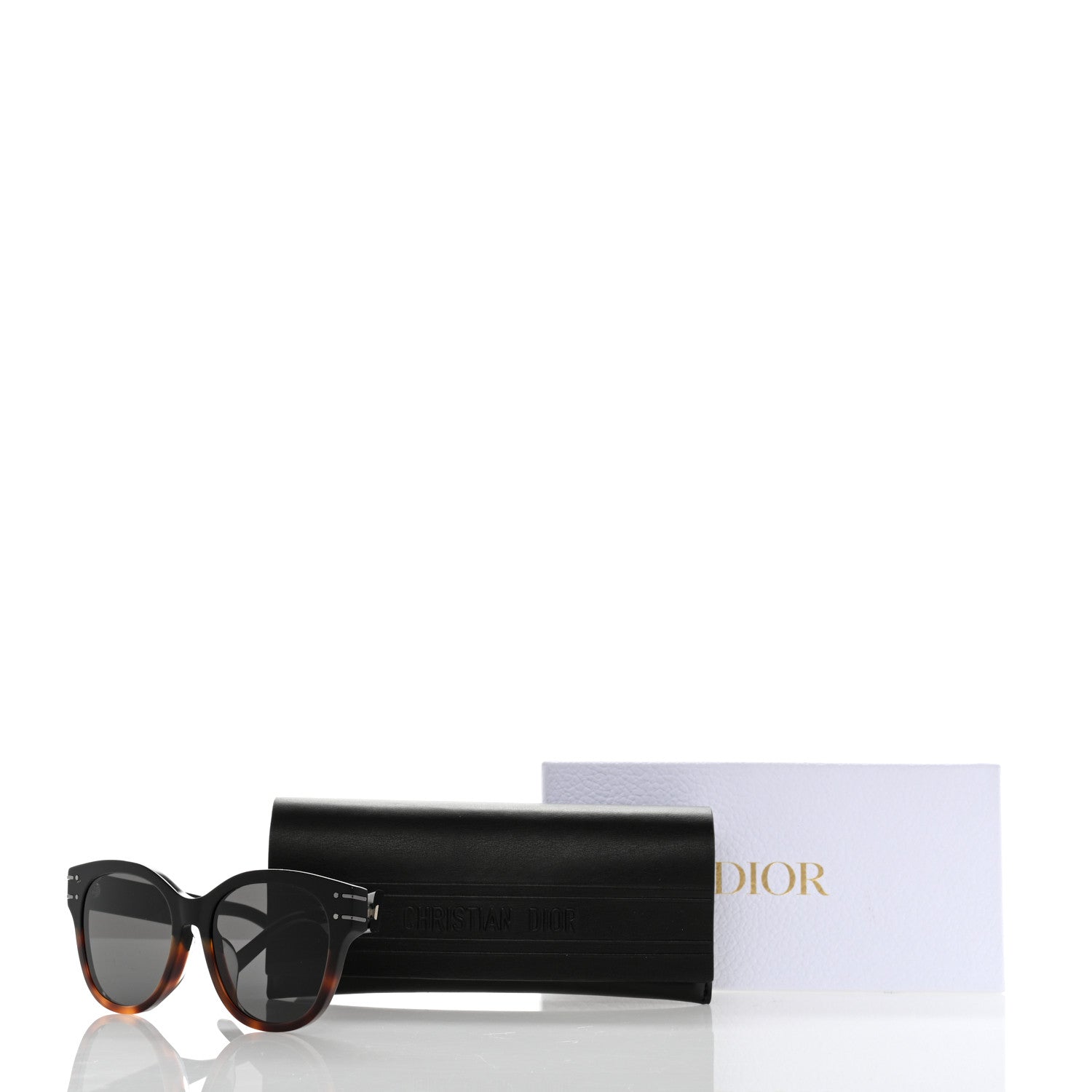 Christian Dior Diorsignature B6F Square Sunglasses Black Tortoiseshell 8 of 8