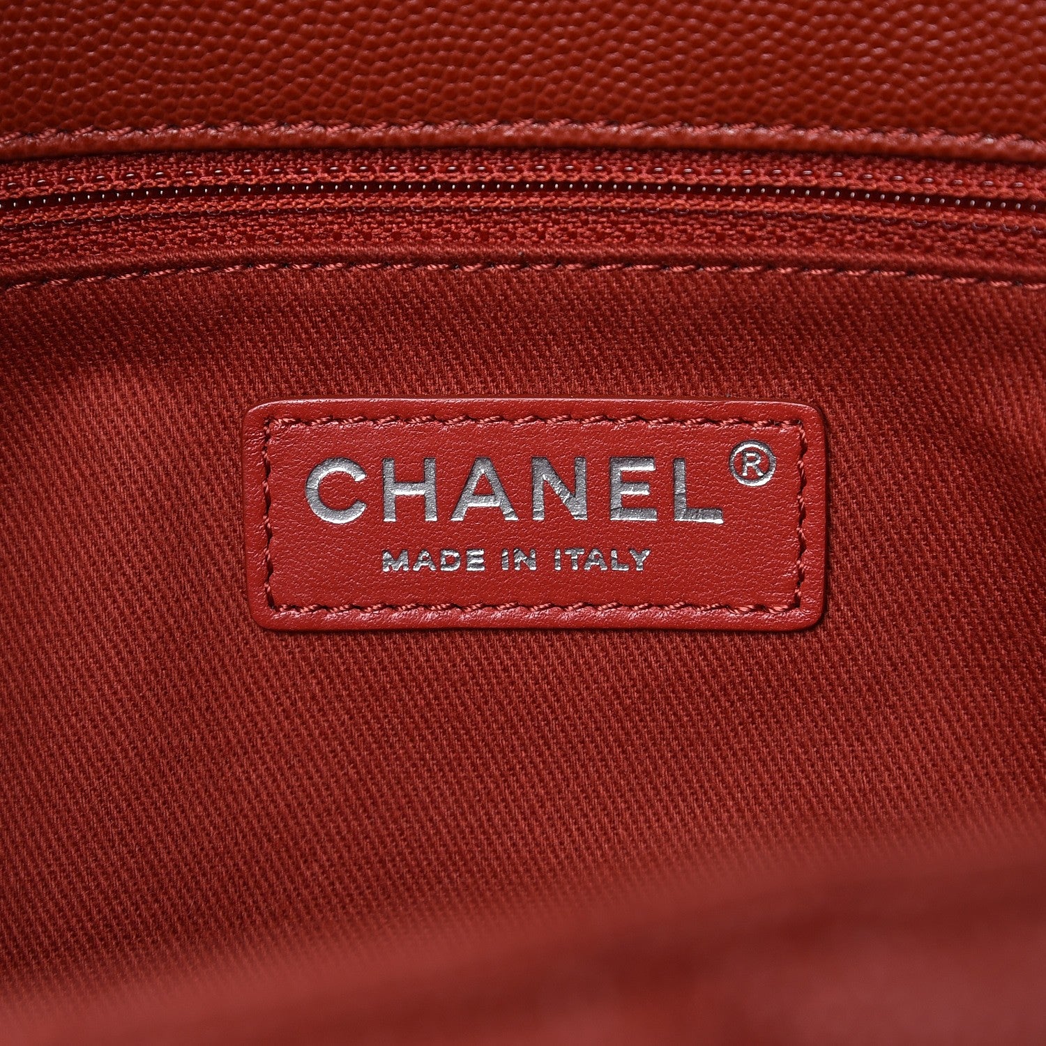 Chanel Caviar Quilted Medium Coco Handle Flap Dark Red 8 of 8