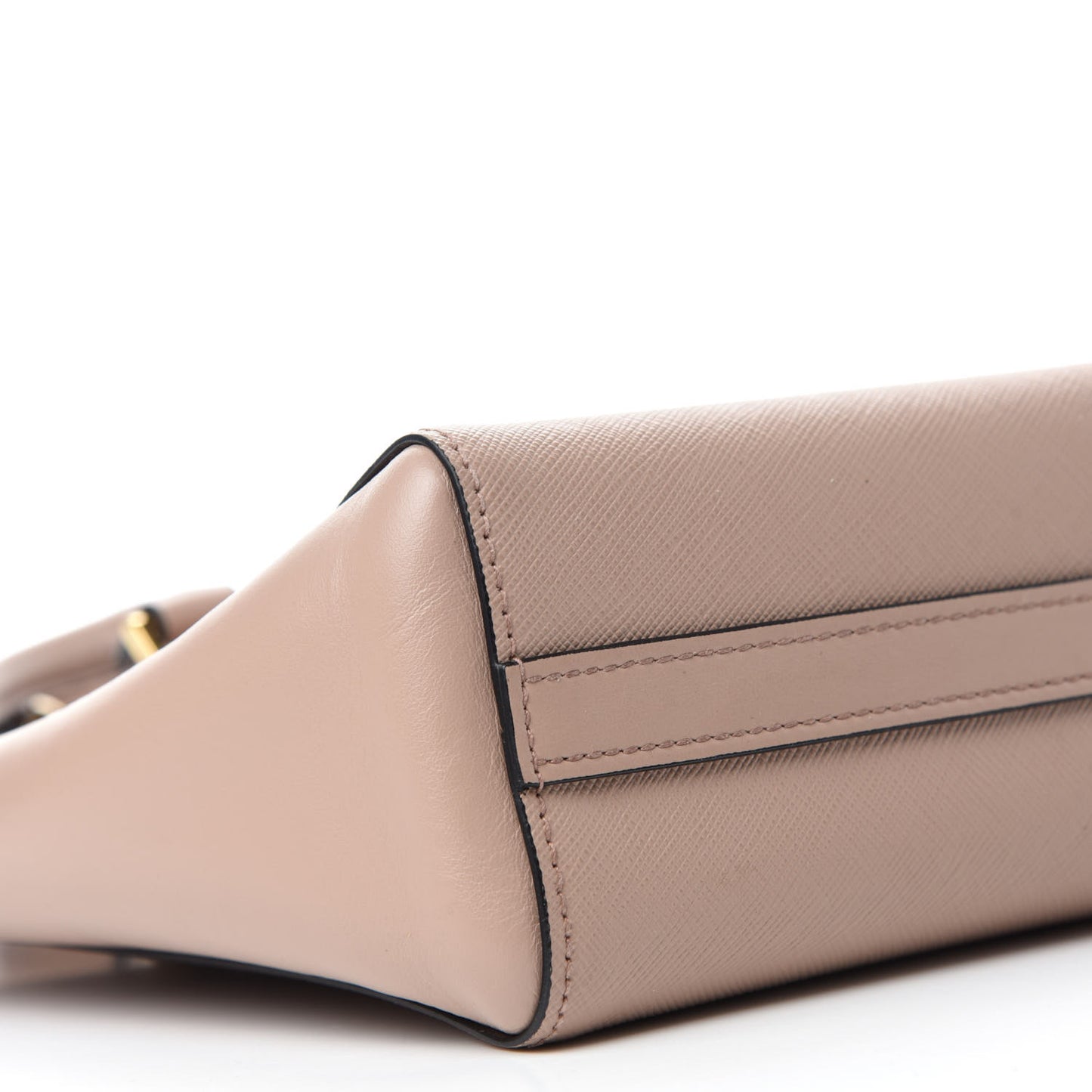 Saffiano Soft Calfskin Small Zippered Tote Cipria