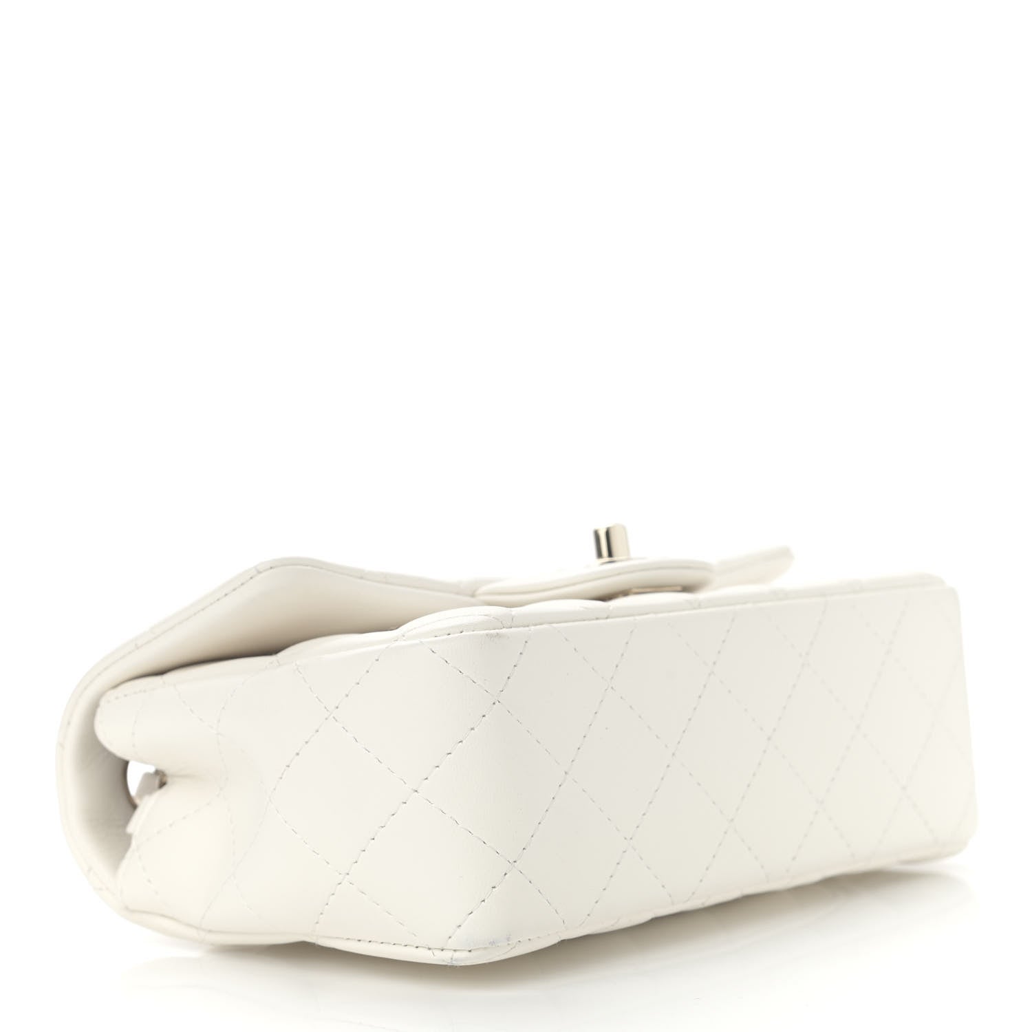 Chanel Lambskin Quilted Mini Rectangular Flap White 4 of 11