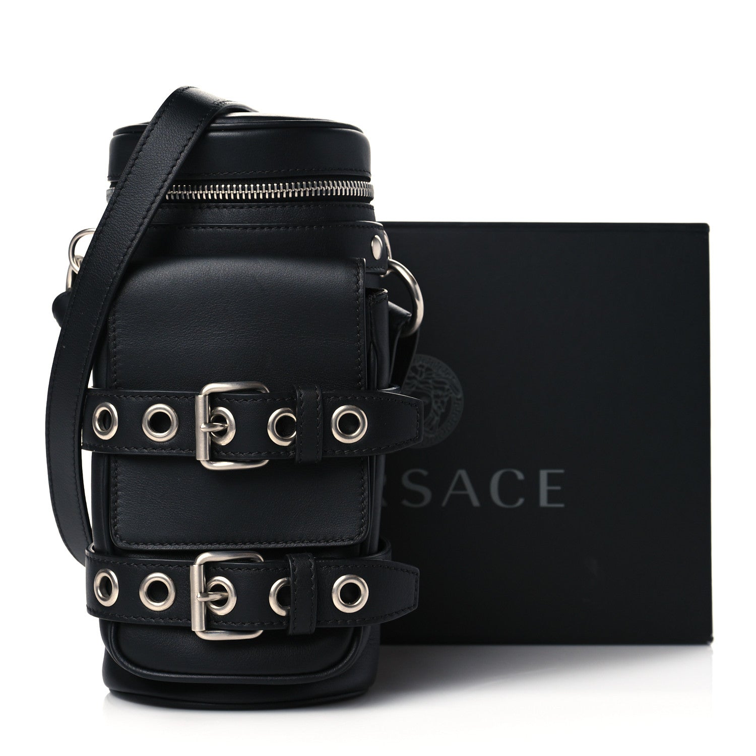 Versace Calfskin Mini Biker Bag Black 10 of 10