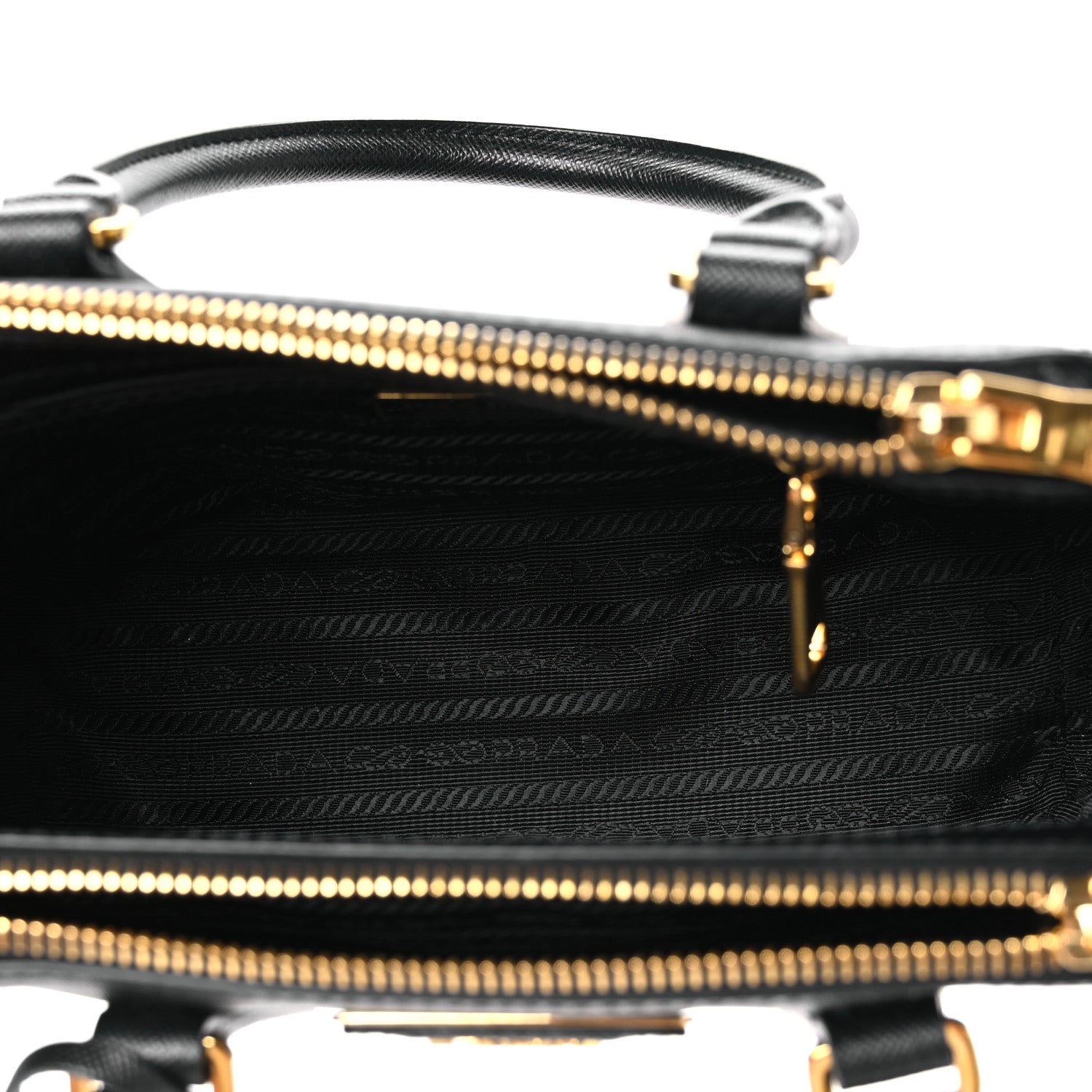 Prada Saffiano Lux Mini Galleria Double Zip Tote Black 5 of 12