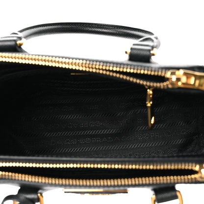 Prada Saffiano Lux Mini Galleria Double Zip Tote Black 5 of 12