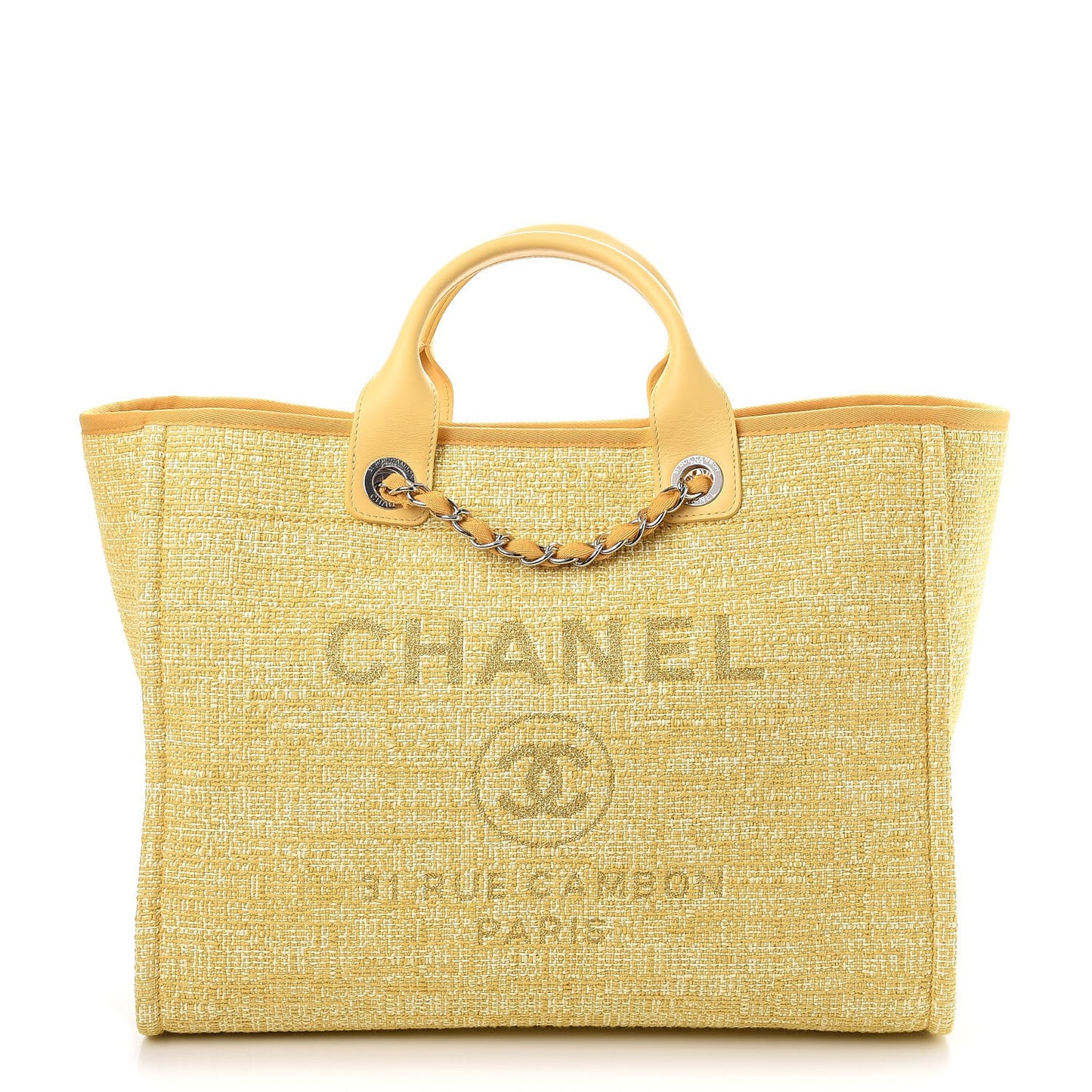 Canvas Medium Deauville Tote Light Yellow