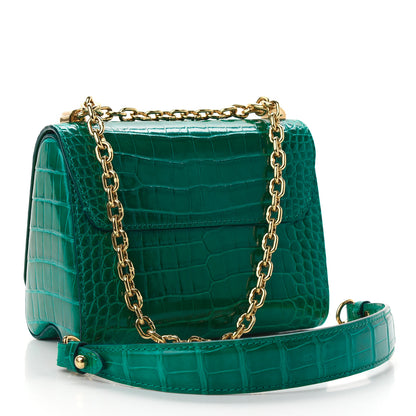Louis Vuitton Crocodile Twist Shoulder Bag PM Emeraude 2 of 8
