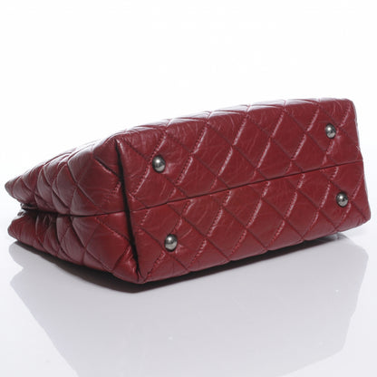 Chanel Aged Calfskin Reissue Tote Dark Red 4 of 8