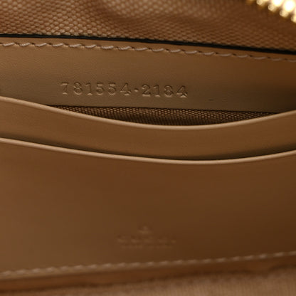 Gucci Calfskin GG Super Mini Debossed Chain Wallet Light Beige 7 of 10