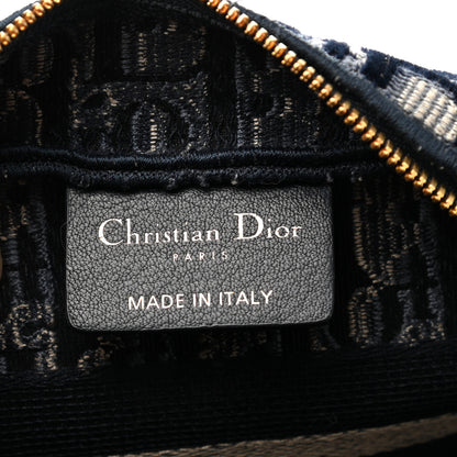 Christian Dior Velvet Oblique Cosmetic Pouch Blue 6 of 8