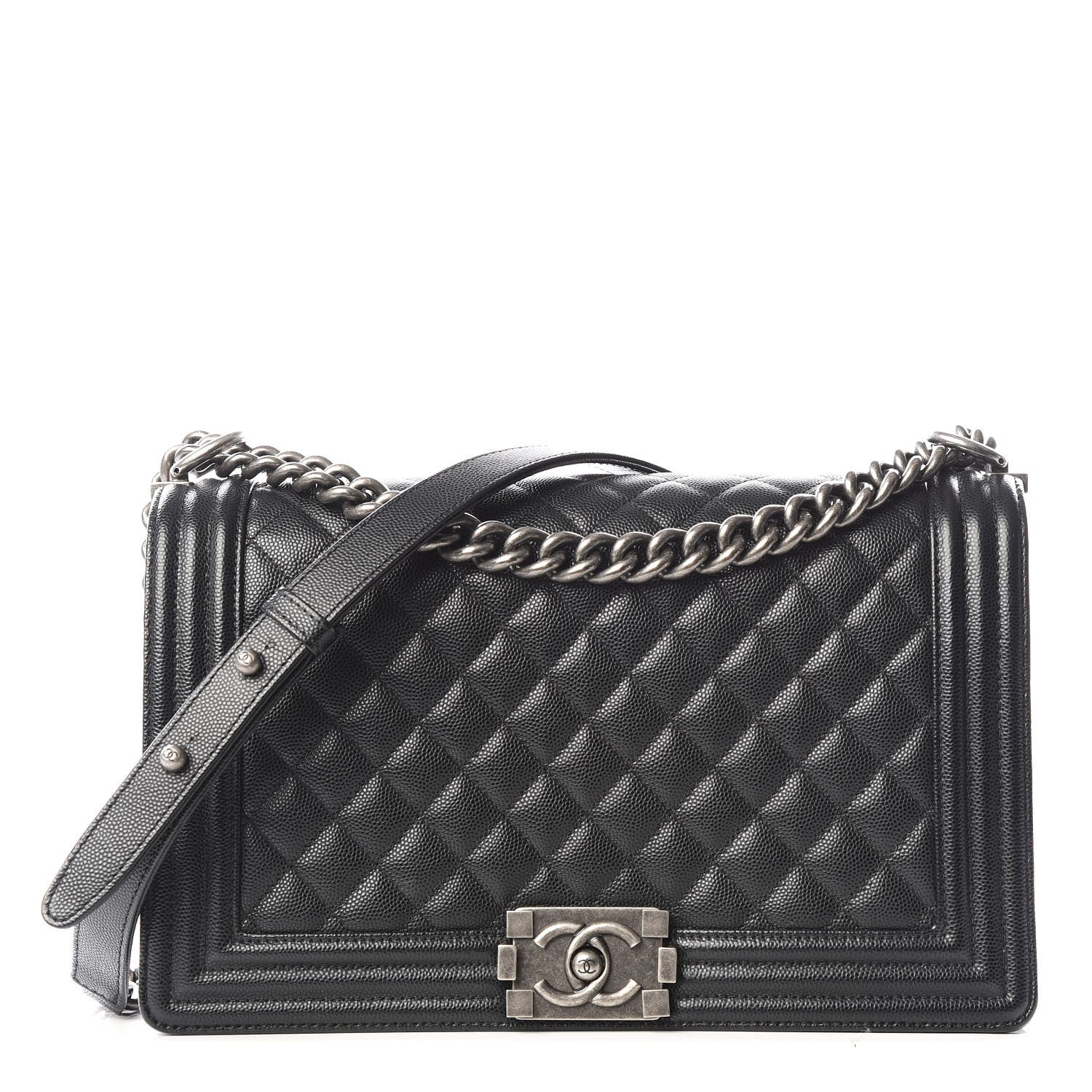 Chanel Caviar Quilted New Medium Boy Flap Black 1 of 9