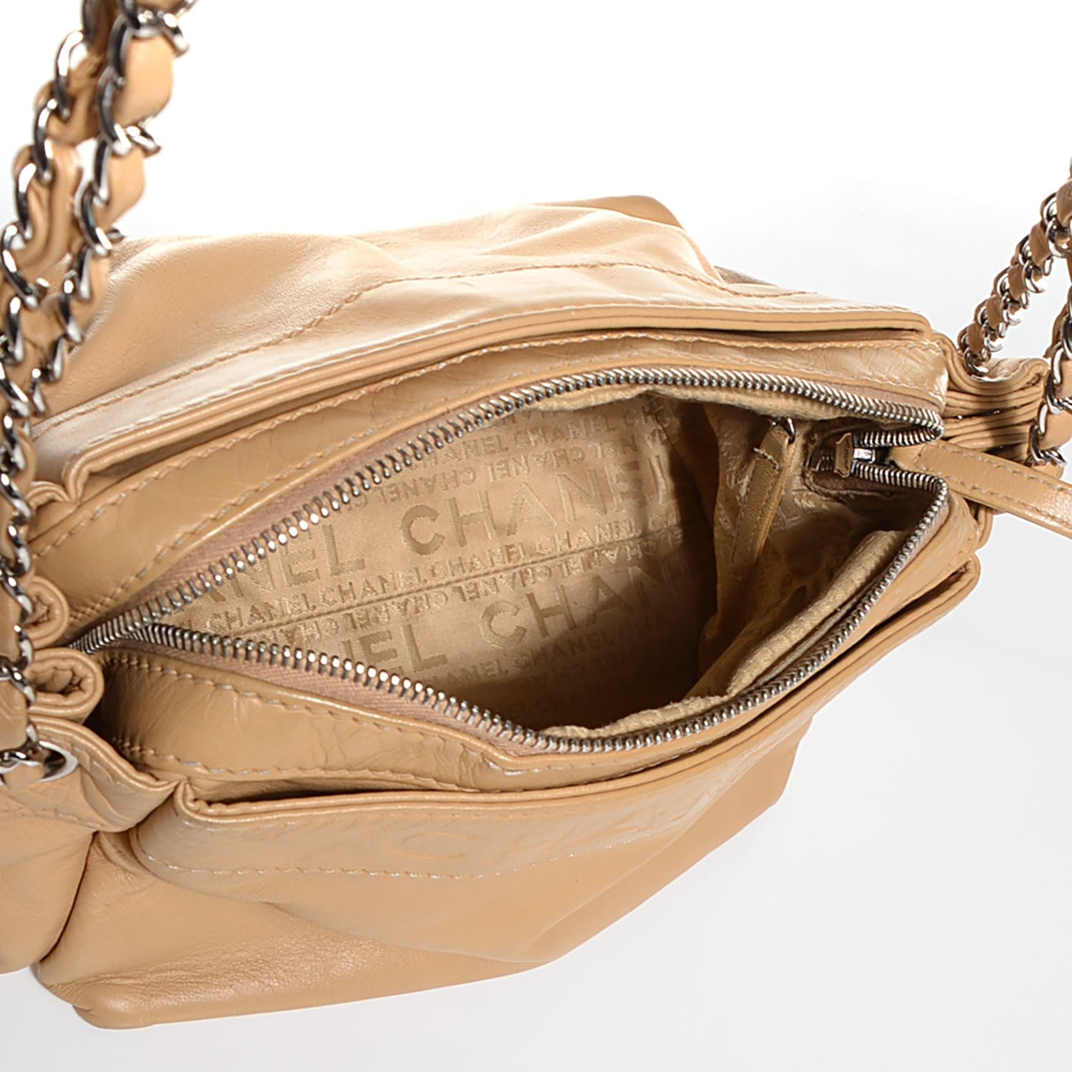 Chanel Lambskin Rock and Chic Shoulder Bag Beige 5 of 7