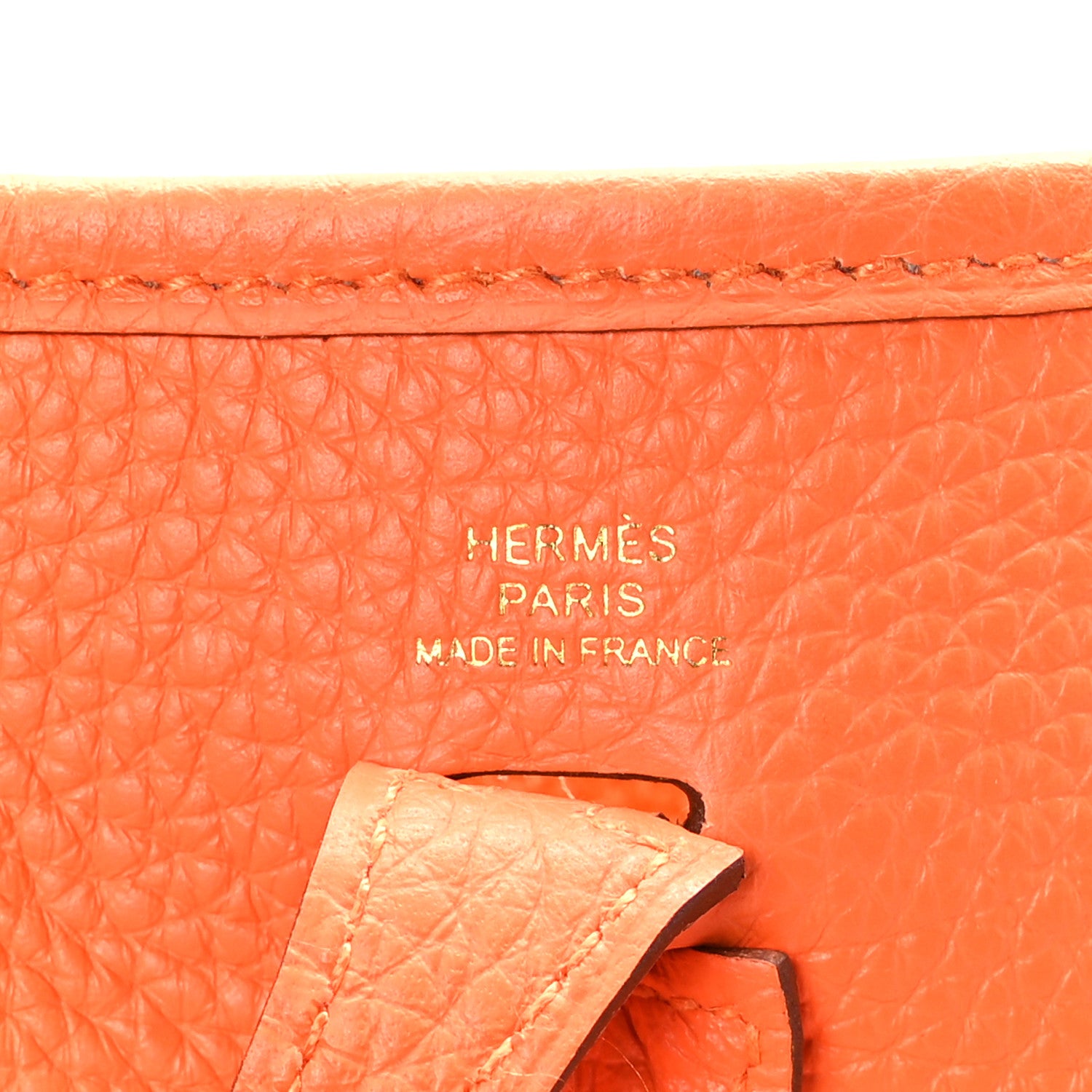 Hermes Taurillon Clemence Evelyne TPM Orange 7 of 10