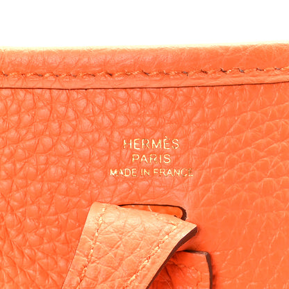 Hermes Taurillon Clemence Evelyne TPM Orange 7 of 10