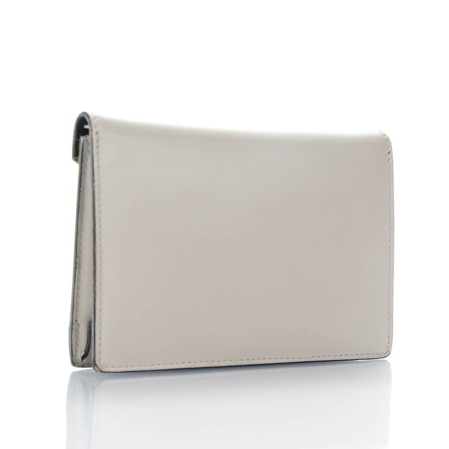 Pony Hair Calfskin Diamond Compact Multifunction Wallet Pearl Grey